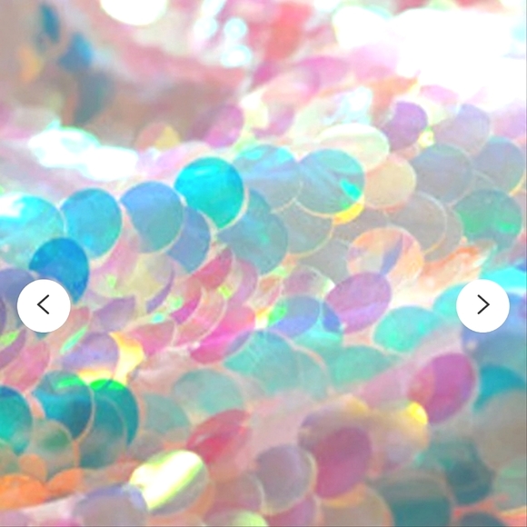 3/4" AB sequin material remnant extra wide 66"x144"  (7 1/3 Sq yds) - Picture 6 of 12